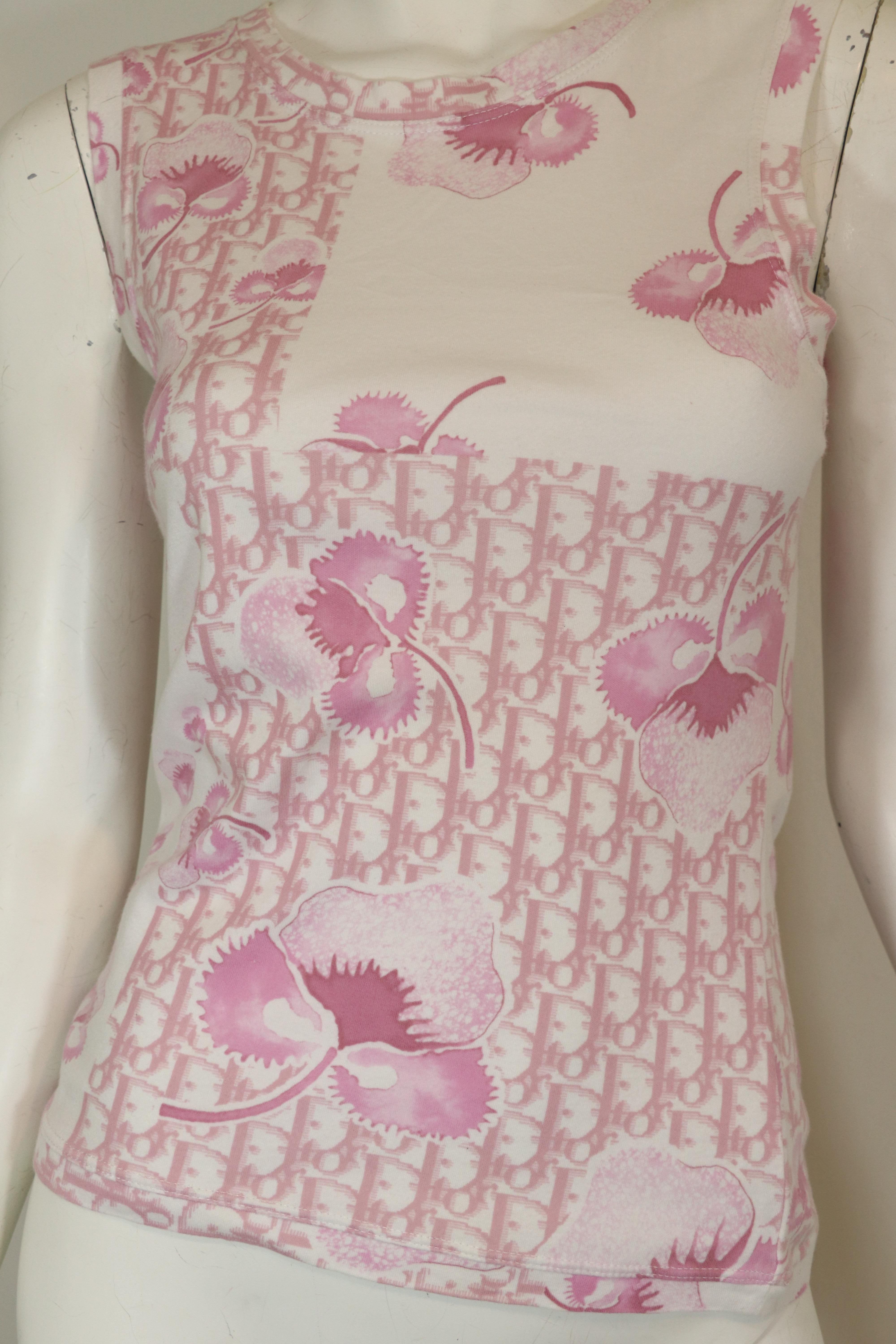 Christian Dior Kirschblüte Diorissimo Logo T Shirt Resort 2005 1