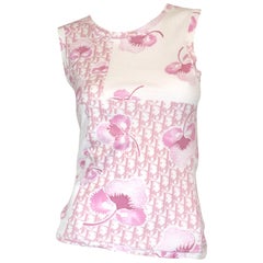 Christian Dior Cherry Blossom Diorissimo Logo T Shirt Resort 2005