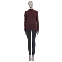 CHRISTIAN DIOR chestnut brown cashmere Turtleneck Sweater 38 S