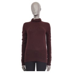 CHRISTIAN DIOR chestnut brown cashmere Turtleneck Sweater 38 S