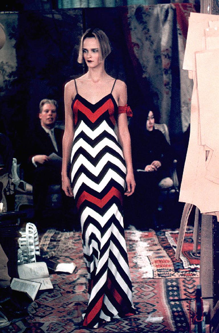 Black Christian Dior Chevron Pattern Evening Ensemble Inspired by 1950 Dior Collection For Sale