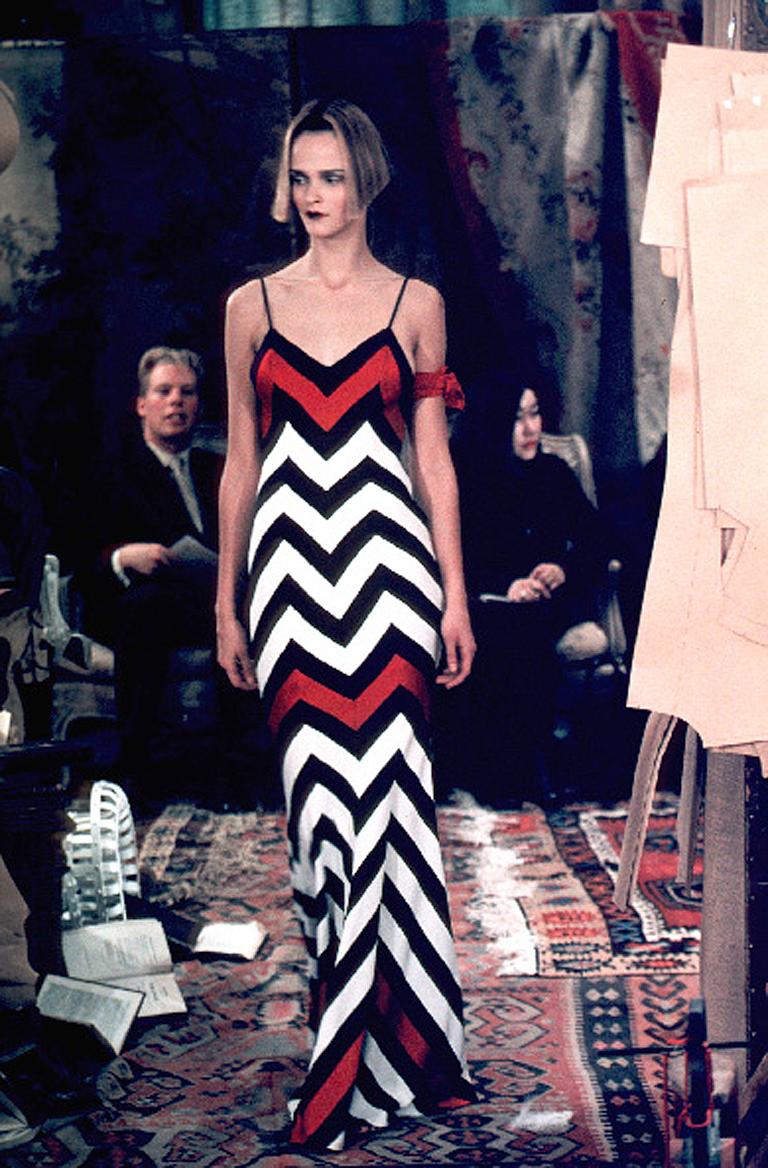 Christian Dior Chevron Pattern Evening Ensemble Inspired by 1950 Dior ...