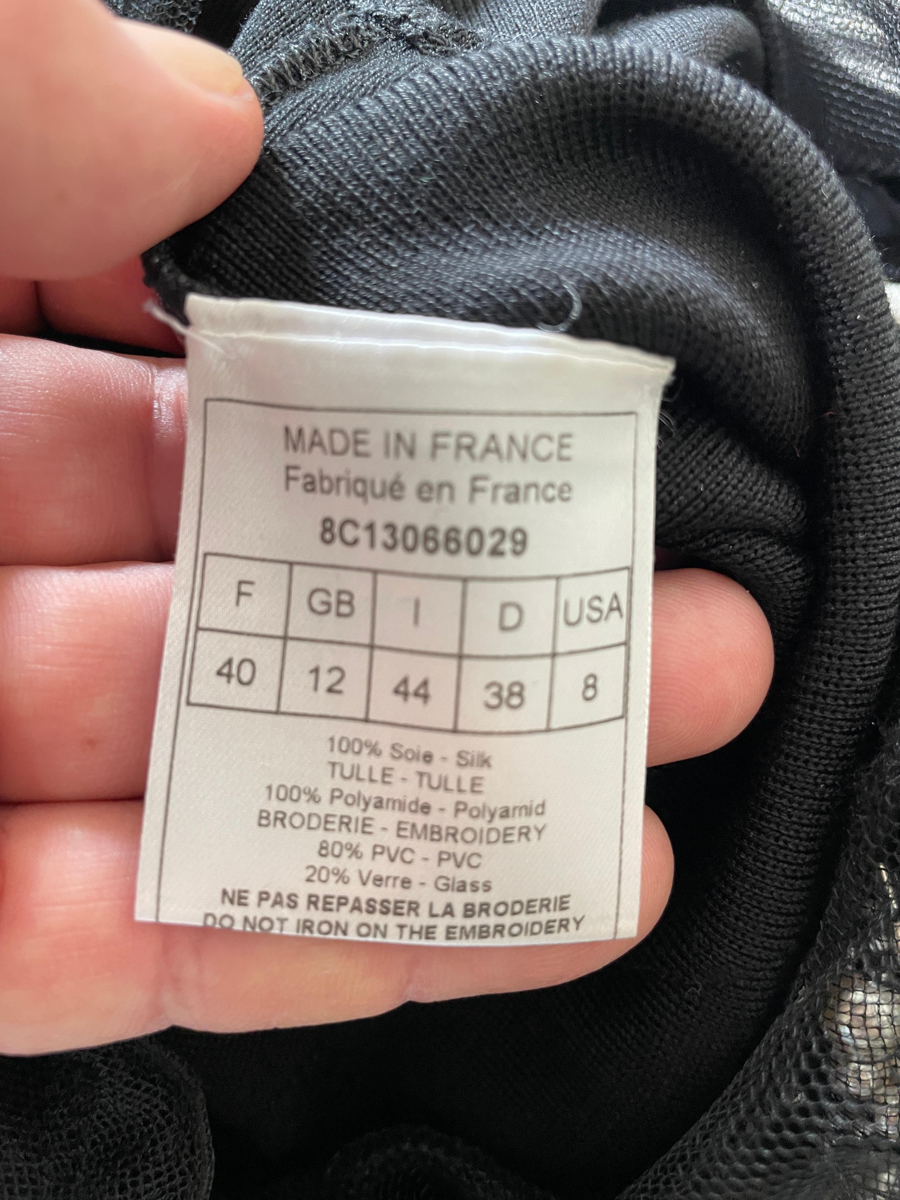 Christian Dior Chic Silk Dress with Lesage Trompe-l'œil Pearl and Crystal Jewels For Sale 3