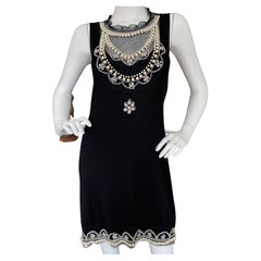 Christian Dior Chic Silk Dress with Lesage Trompe-l'œil Pearl and Crystal Jewels