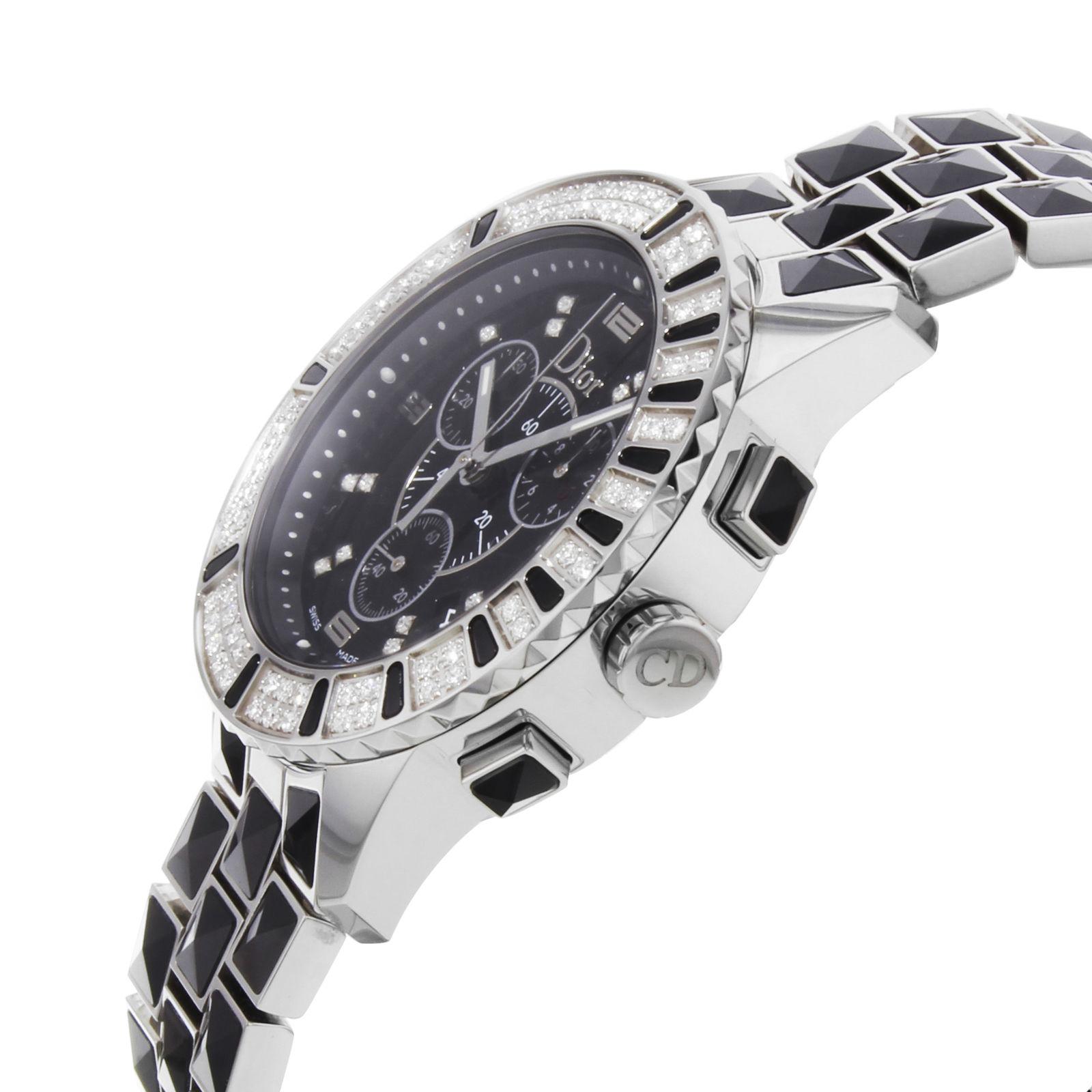 dior black diamond watch