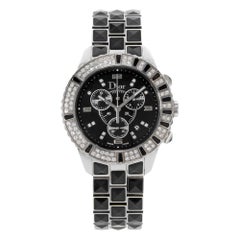 Christian Dior Christal Black Diamonds Ceramic Steel Unisex Watch CD11431CM001