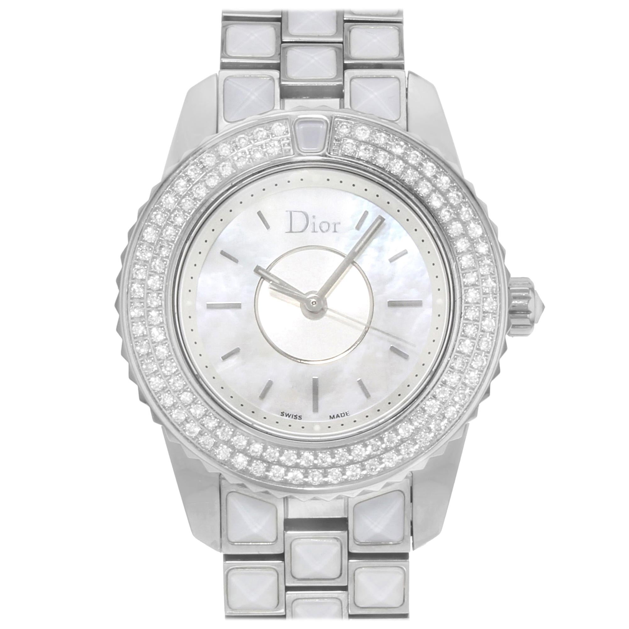 Christian Dior Christal CD112118M003 Steel and Diamonds Quartz Ladies Watch