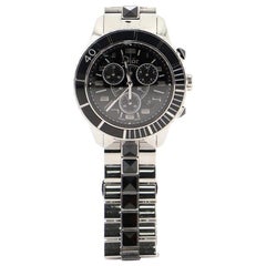 Christian Dior Christal Chronograph Quarzuhr Edelstahl 38