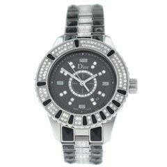 Christian Dior Christal Stainless Steel Diamond Quartz Watch