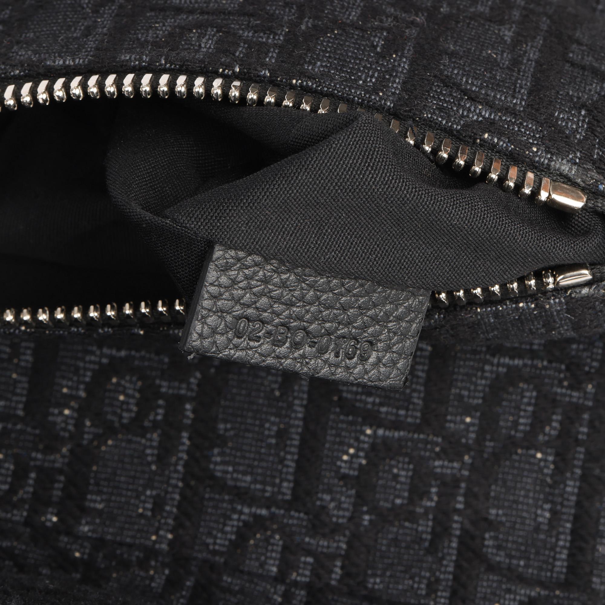 Christian Dior Christian Dior Black Oblique Monogram Denim Saddle Bag 6