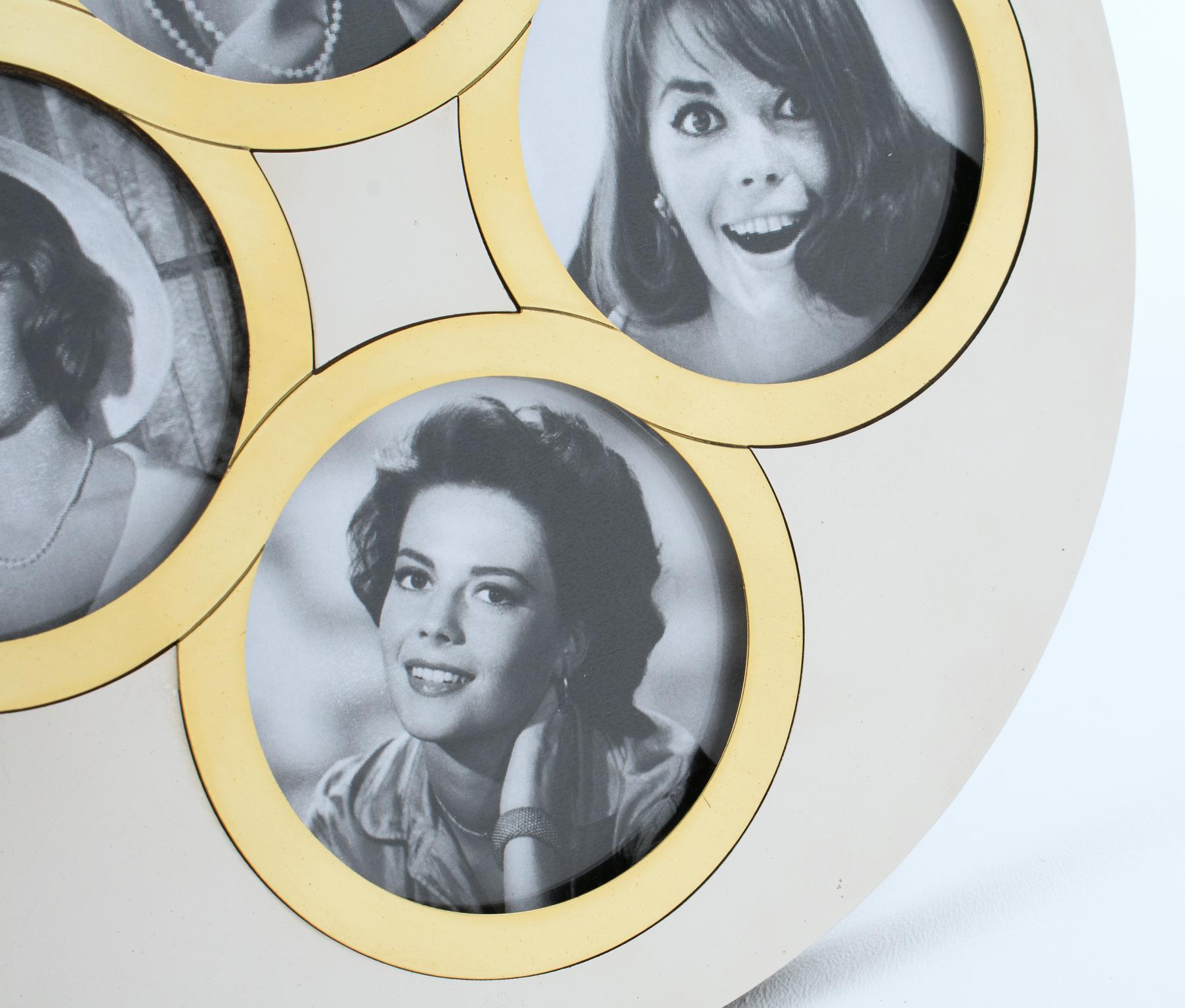 Christian Dior Chrome and Brass Modernist Multi-View Picture Frame, circa 1970 For Sale 3