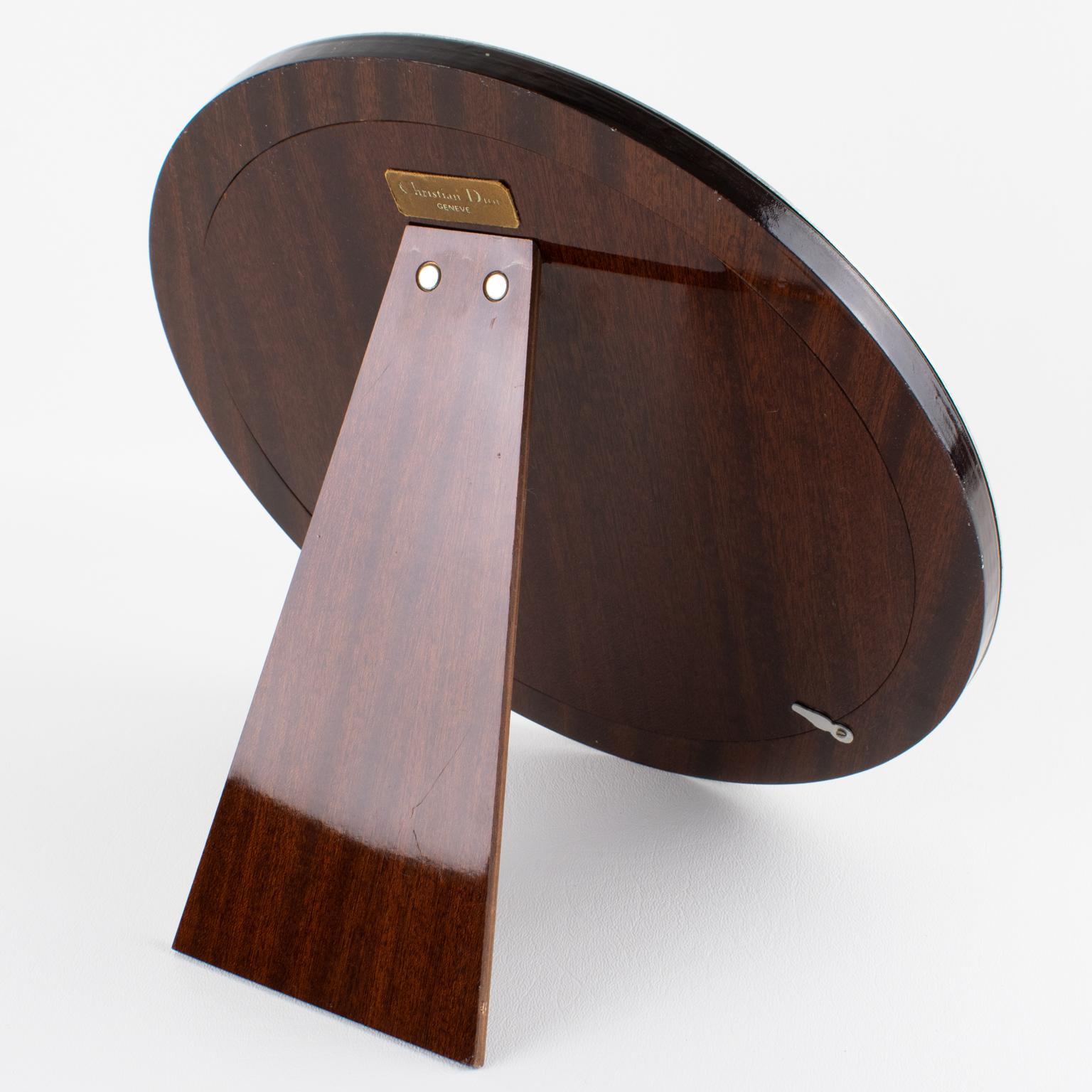 Christian Dior Chrome and Brass Modernist Multi-View Picture Frame, circa 1970 In Good Condition For Sale In Atlanta, GA