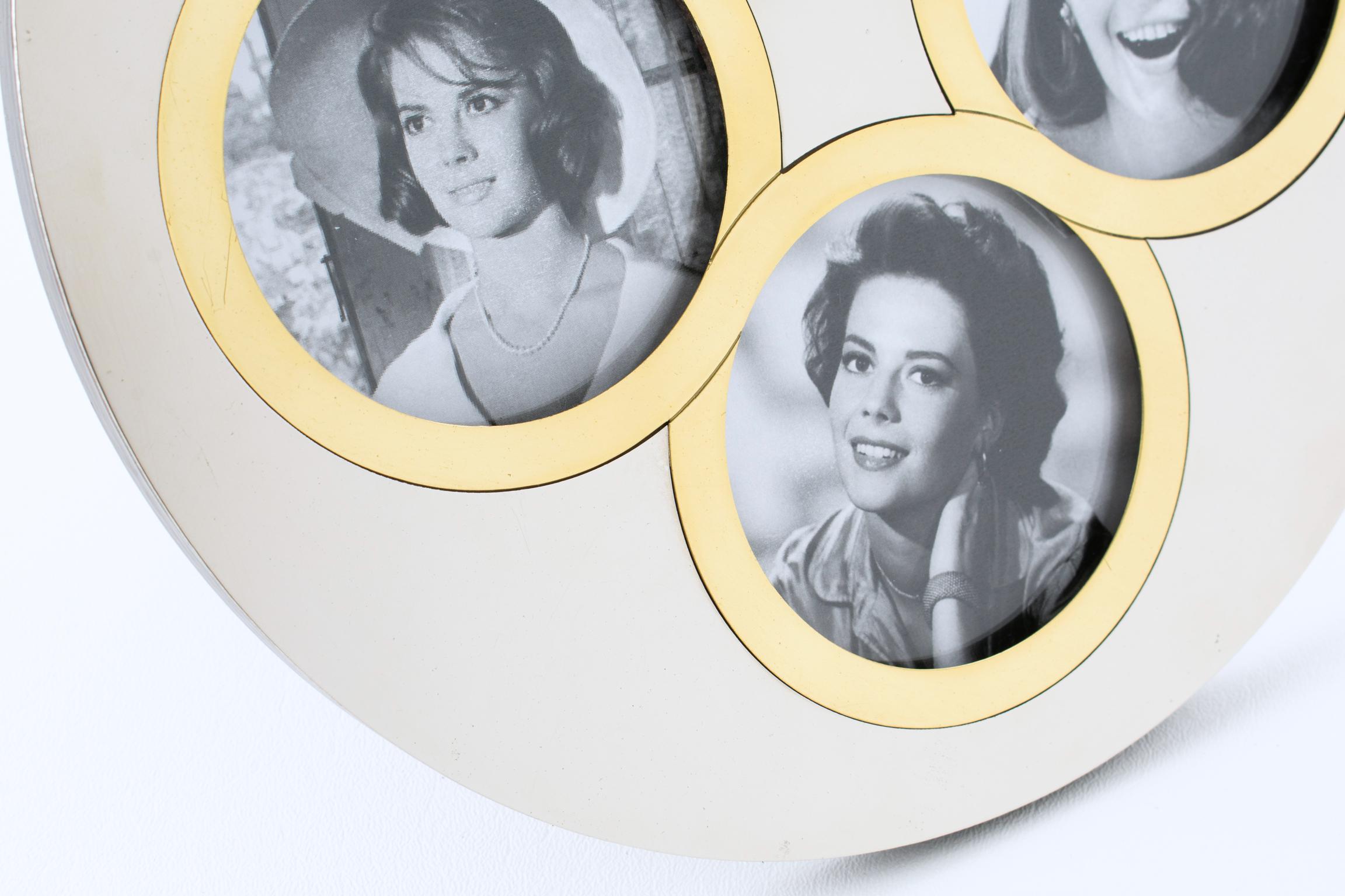 Christian Dior Chrome and Brass Modernist Multi-View Picture Frame, circa 1970 For Sale 2