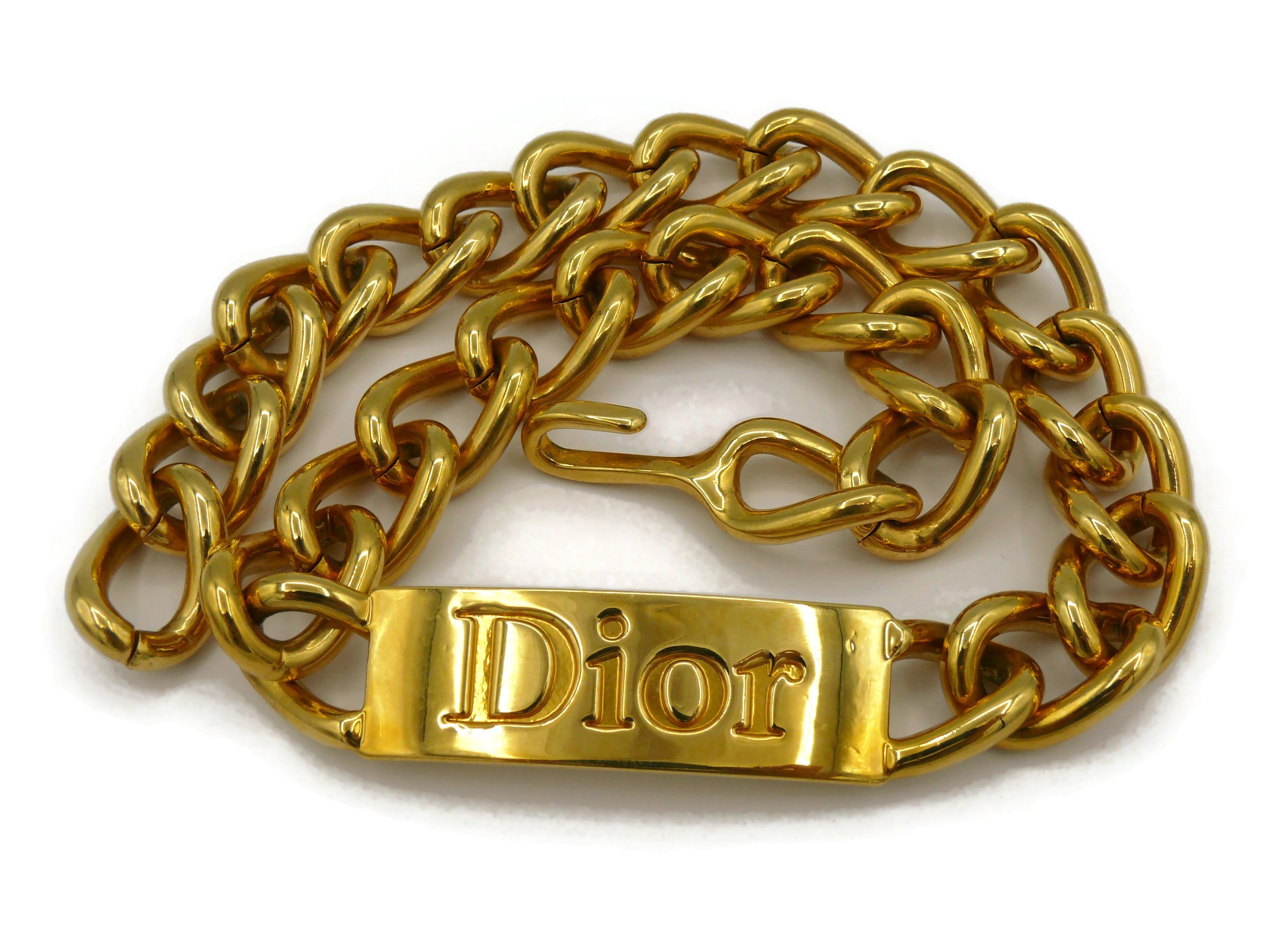 christian dior gold chain