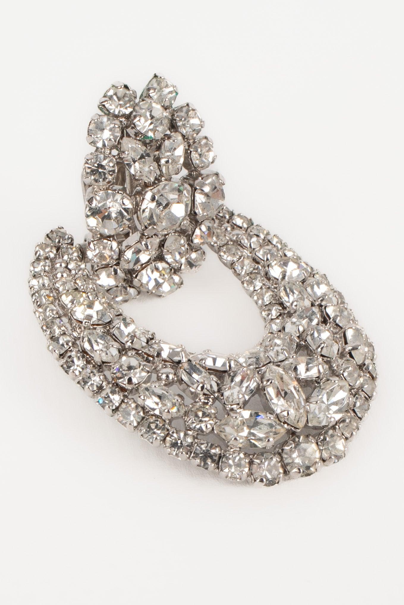 Donna Orecchini a clip Christian Dior con strass in vendita