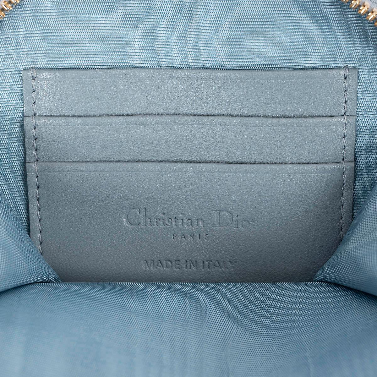 CHRISTIAN DIOR Cloud blue Cannage LADY DIOR CALL'IN DIOR PHONE Holder Bag For Sale 3