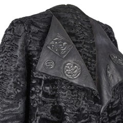 Christian Dior Coat Black Persian Lamb Shearling Reversible 6