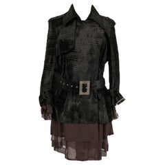 Christian Dior Cappotto in pelle di vitello e seta, 2006
