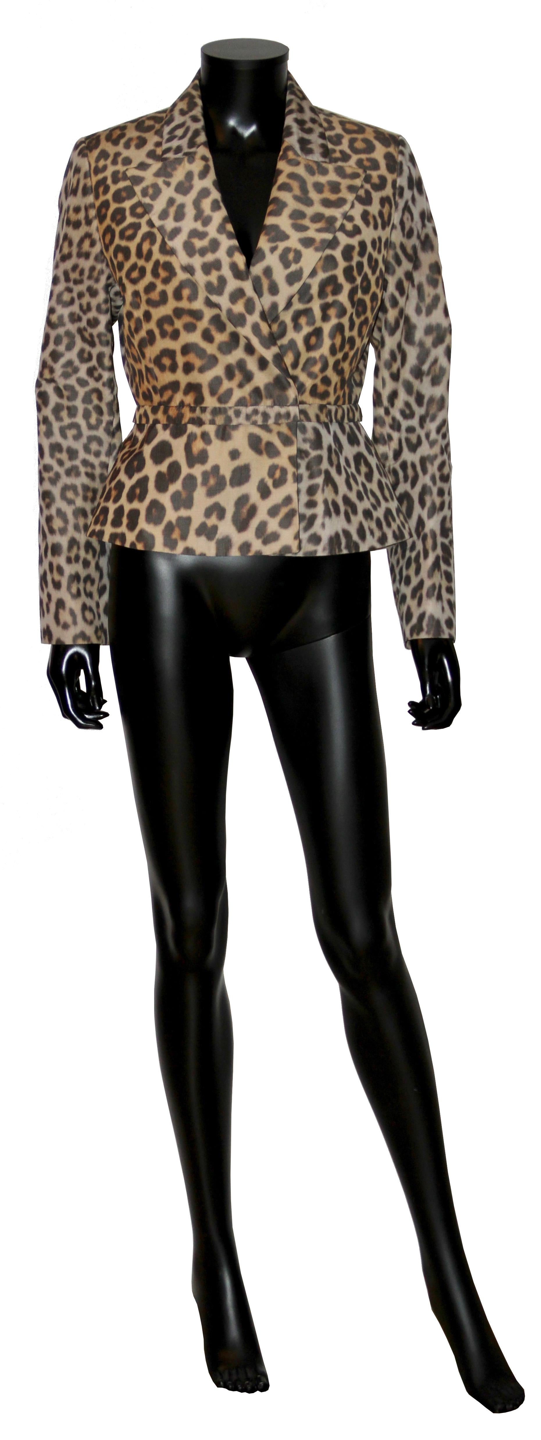 dior leopard coat