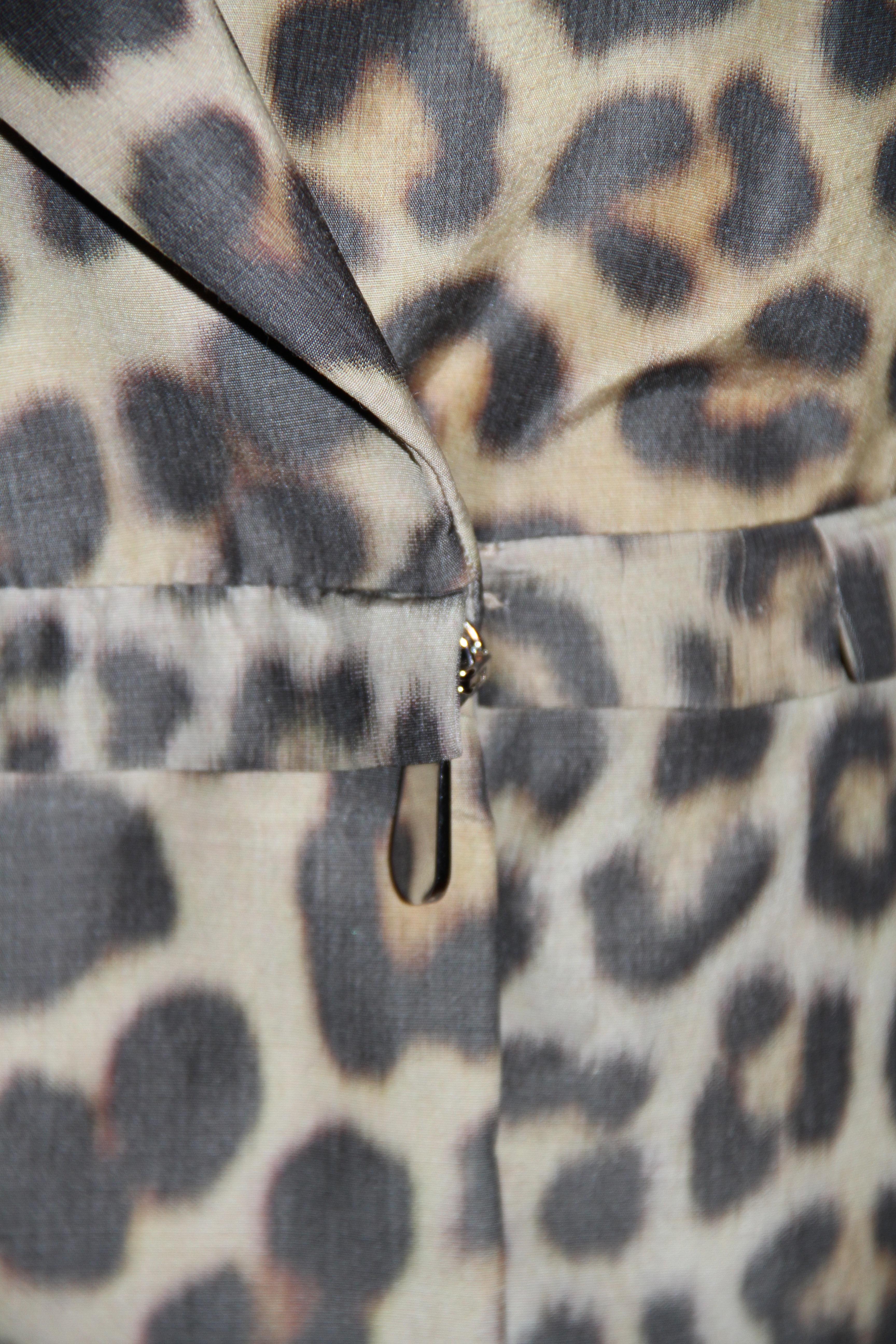 Christian Dior Coat Jacket Light Wool Mix Leopard Print 1