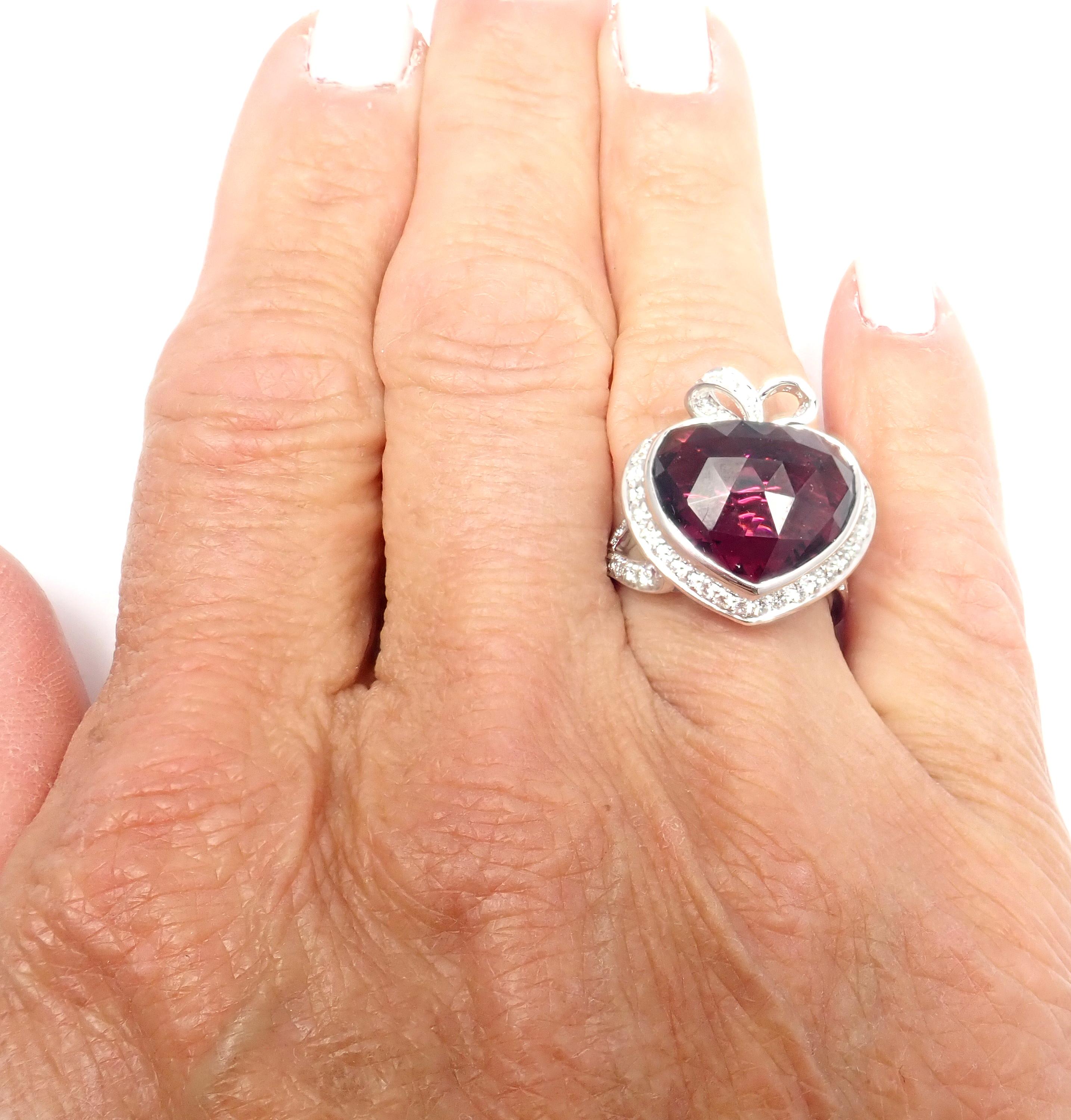 Christian Dior Coeur Romantique Diamond Pink Tourmaline White Gold Ring 1