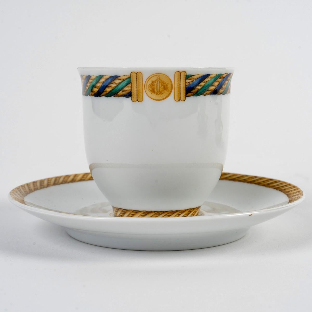 Christian Dior - Juego de café Torsadior Porcelana - 12 Personas finales del siglo XX en venta