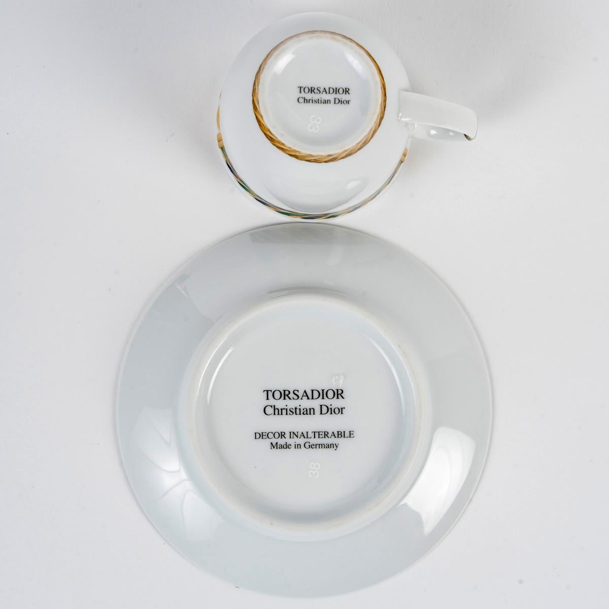 Christian Dior - Juego de café Torsadior Porcelana - 12 Personas en venta 3