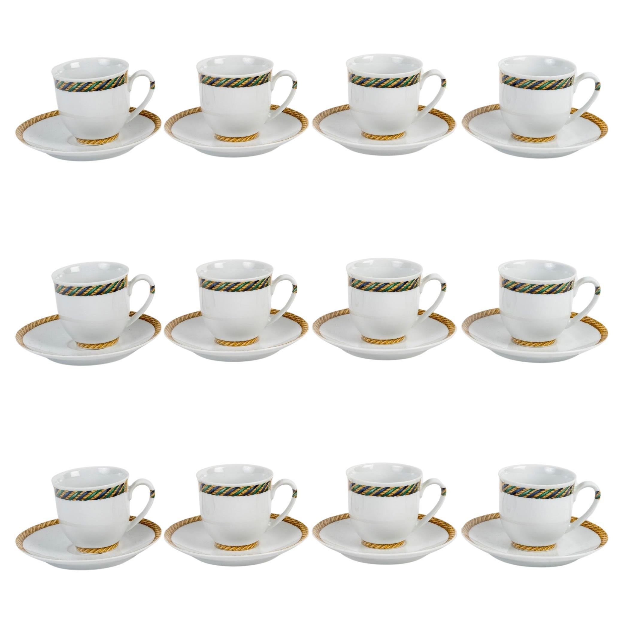 Christian Dior - Set da caffè Torsadior in porcellana - 12 persone