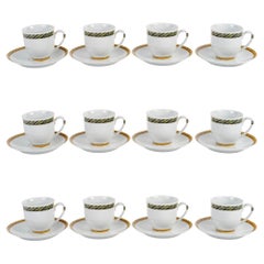 Christian Dior - Set da caffè Torsadior in porcellana - 12 persone