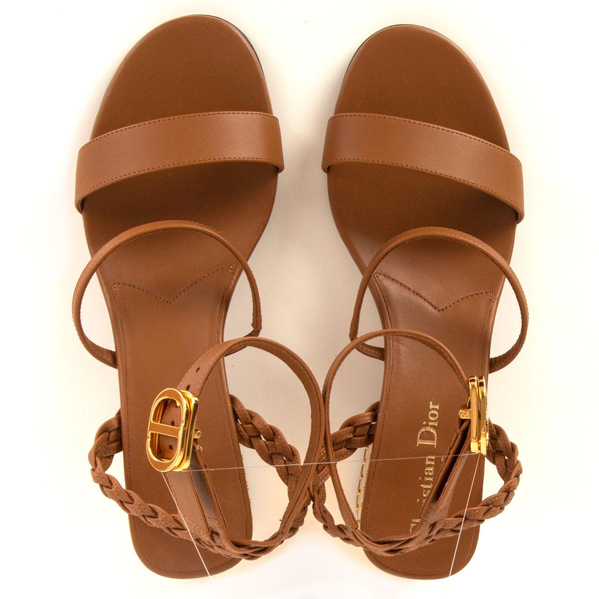 dior sandals brown