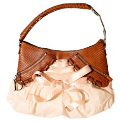 Christian Dior - Sac de ballet corset en cuir python rose cognac, vers 2004
