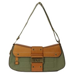 Christian Dior - Sac à bandoulière Columbus en toile et cuir