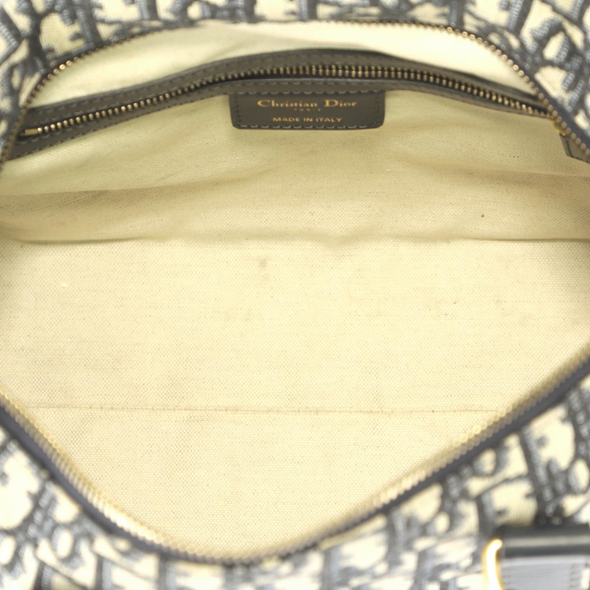 Christian Dior Convertible Boston Bag Oblique Canvas Medium In Good Condition In NY, NY