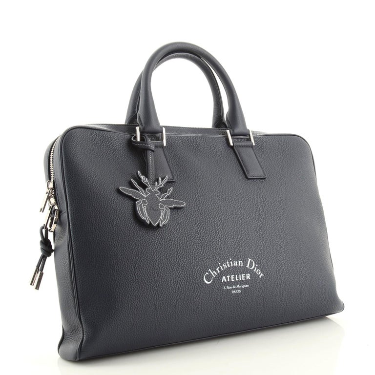 Christian Dior Convertible Briefcase Leather at 1stDibs