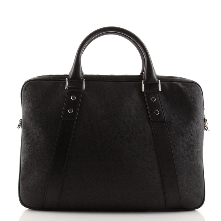 Christian Dior Convertible Zip Briefcase Darklight Coated Canvas at 1stDibs