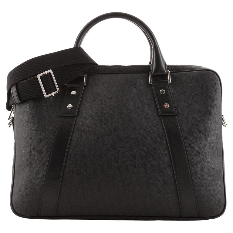Christian Dior Convertible Zip Briefcase Darklight Coated Canvas at 1stDibs