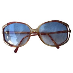 Christian Dior Copper Frame Oversized Sunglasses in Brown