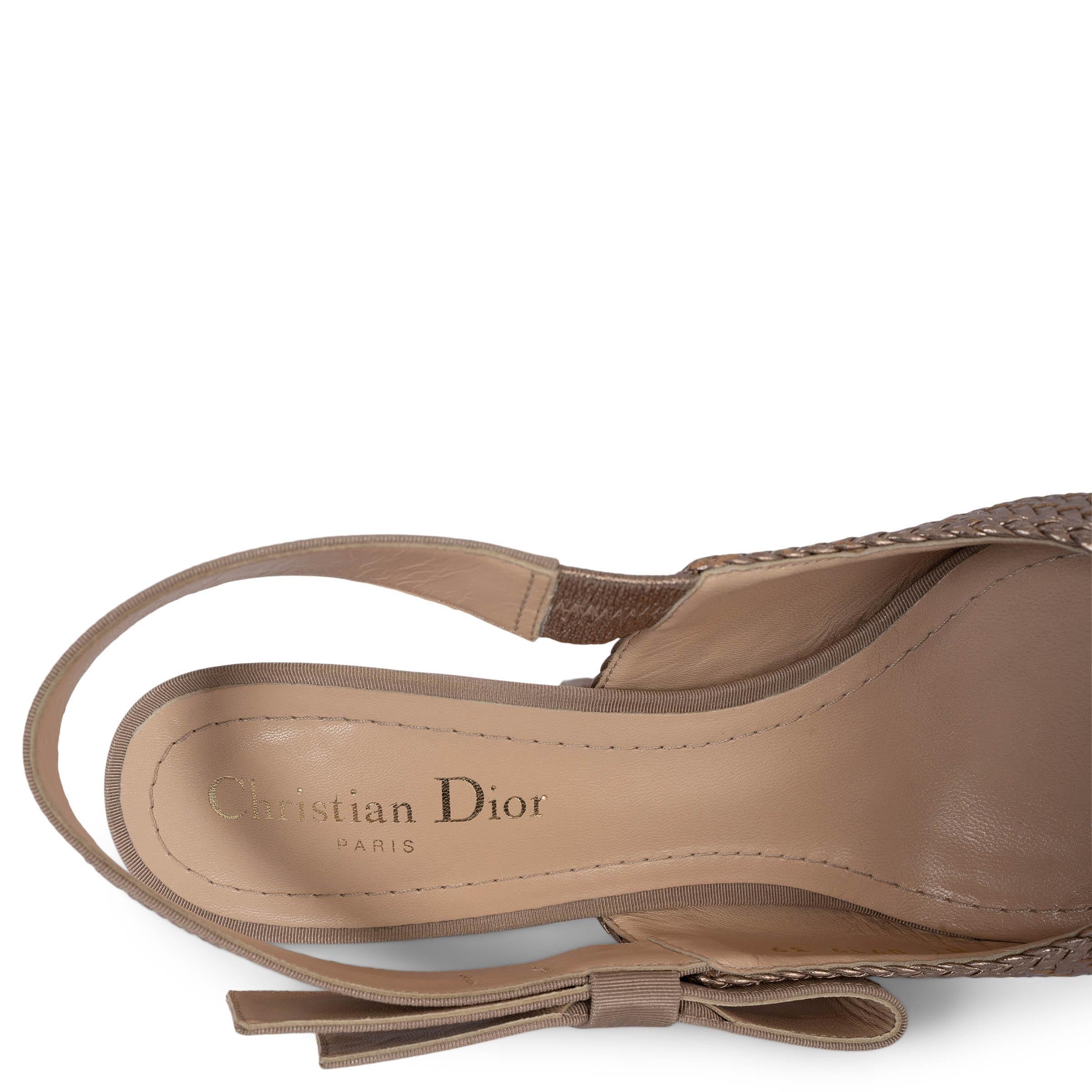 Christian Dior, pelle intrecciata color rame 2019 J'ADIOR - Scarpe slinguate 39 in vendita 1