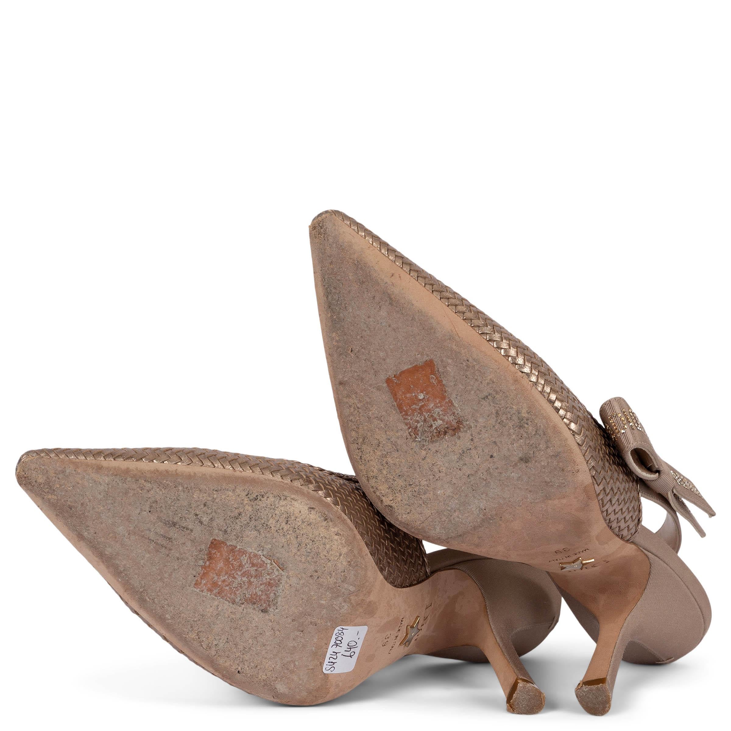 Christian Dior, pelle intrecciata color rame 2019 J'ADIOR - Scarpe slinguate 39 in vendita 2