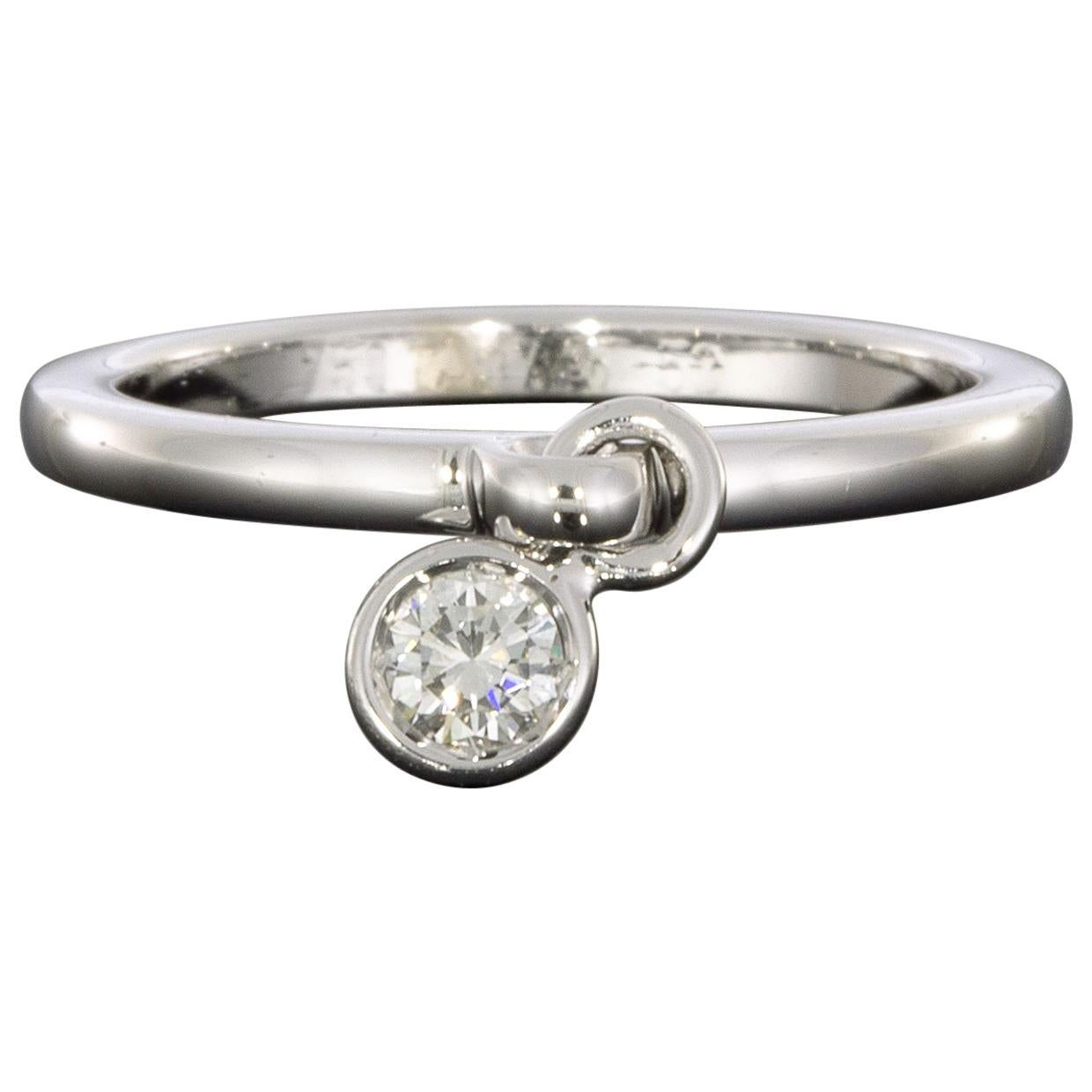 Christian Dior Coquine White Gold 0.17 Carat Round Diamond Ladies Fashion Ring