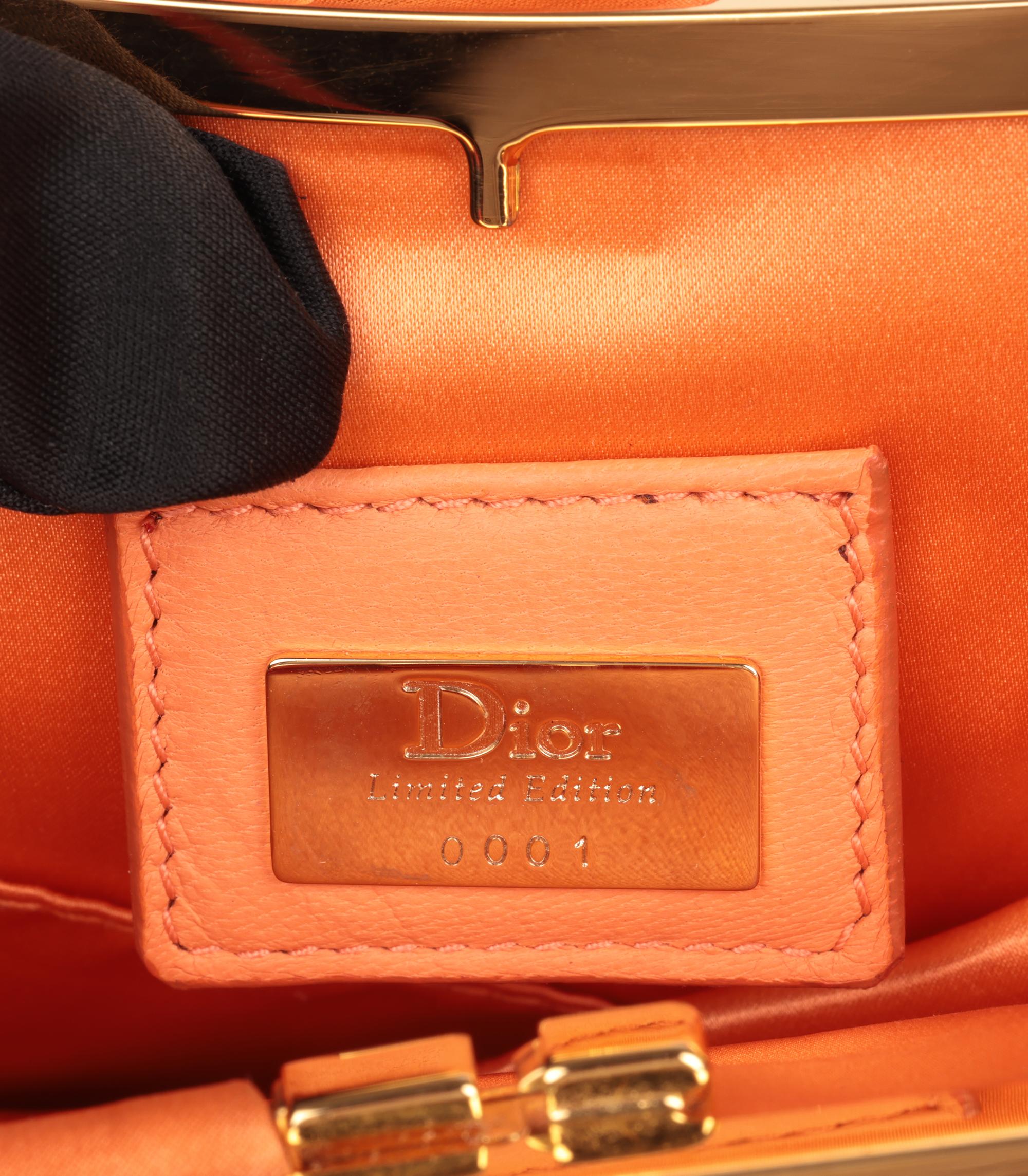 Christian Dior Coral Silk Vintage Rose Petal Mini Saddle Bag 4