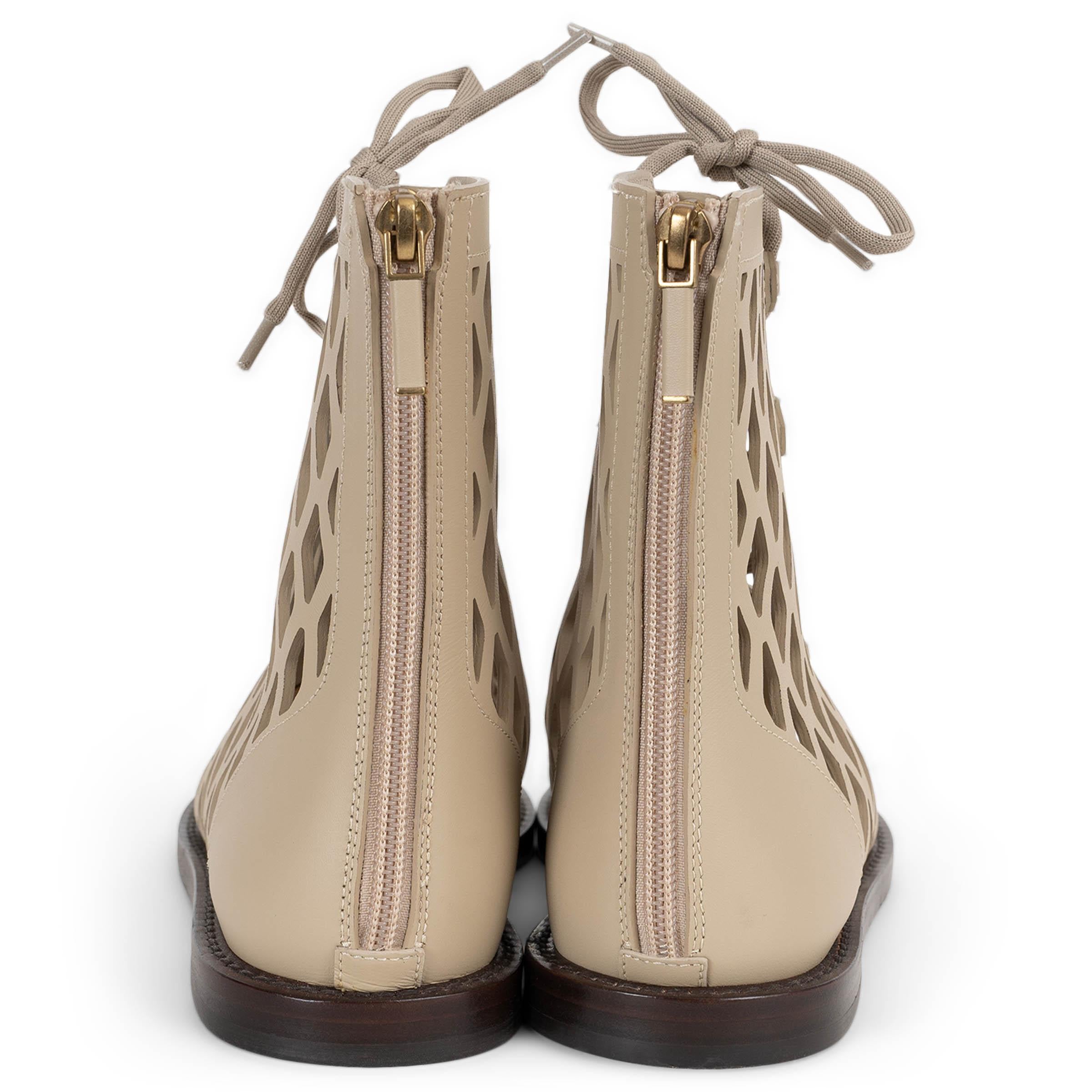 CHRISTIAN DIOR Corde beige mattes Leder 2021 D-TRAP Sandalen Schuhe 38 Damen im Angebot