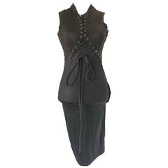 CHRISTIAN DIOR Robe à lacets style corset.