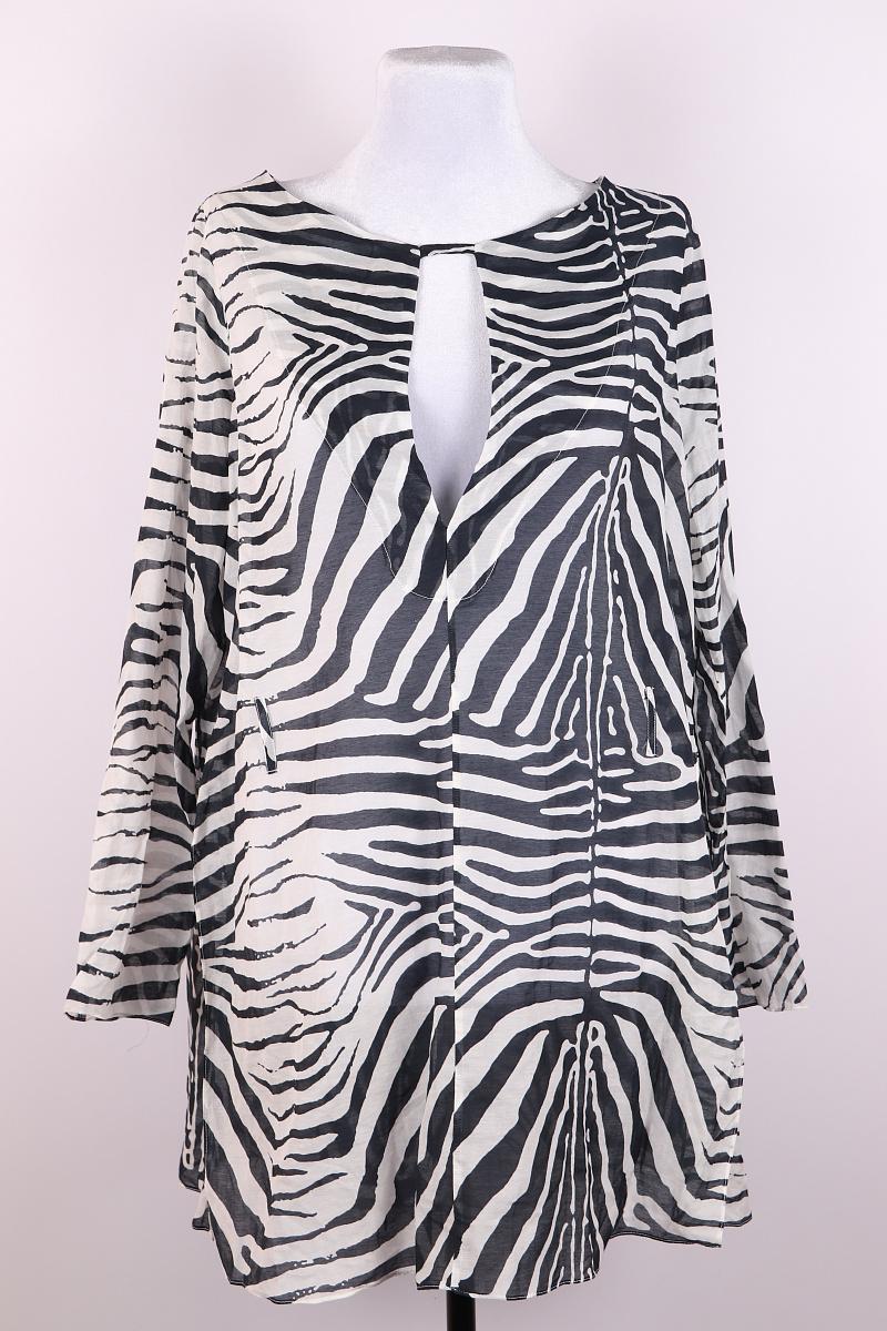 Christian Dior Bluse aus Baumwolle und Seide im Angebot 1