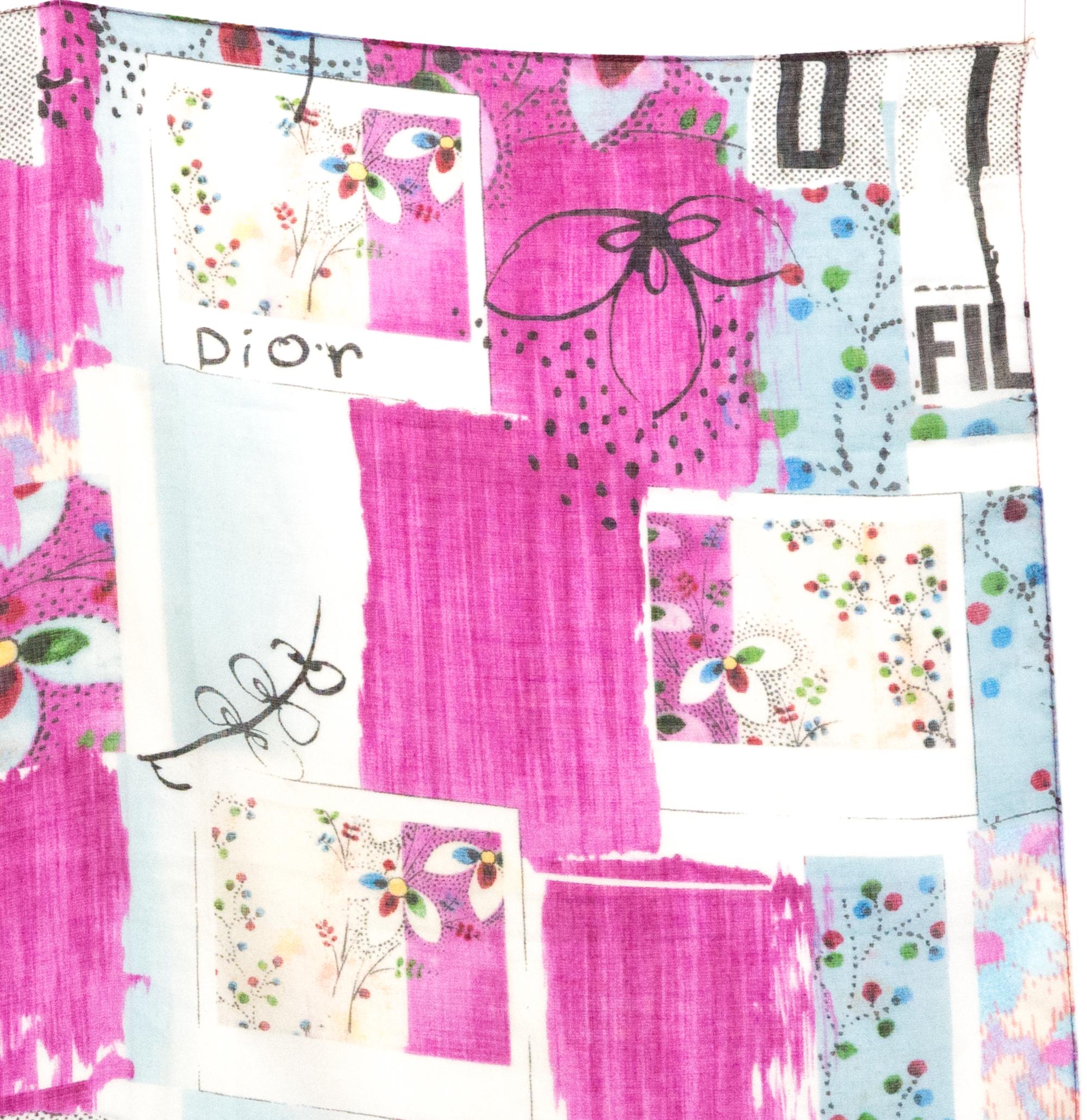 Christian Dior Cotton Scarf In Good Condition In Paris, FR