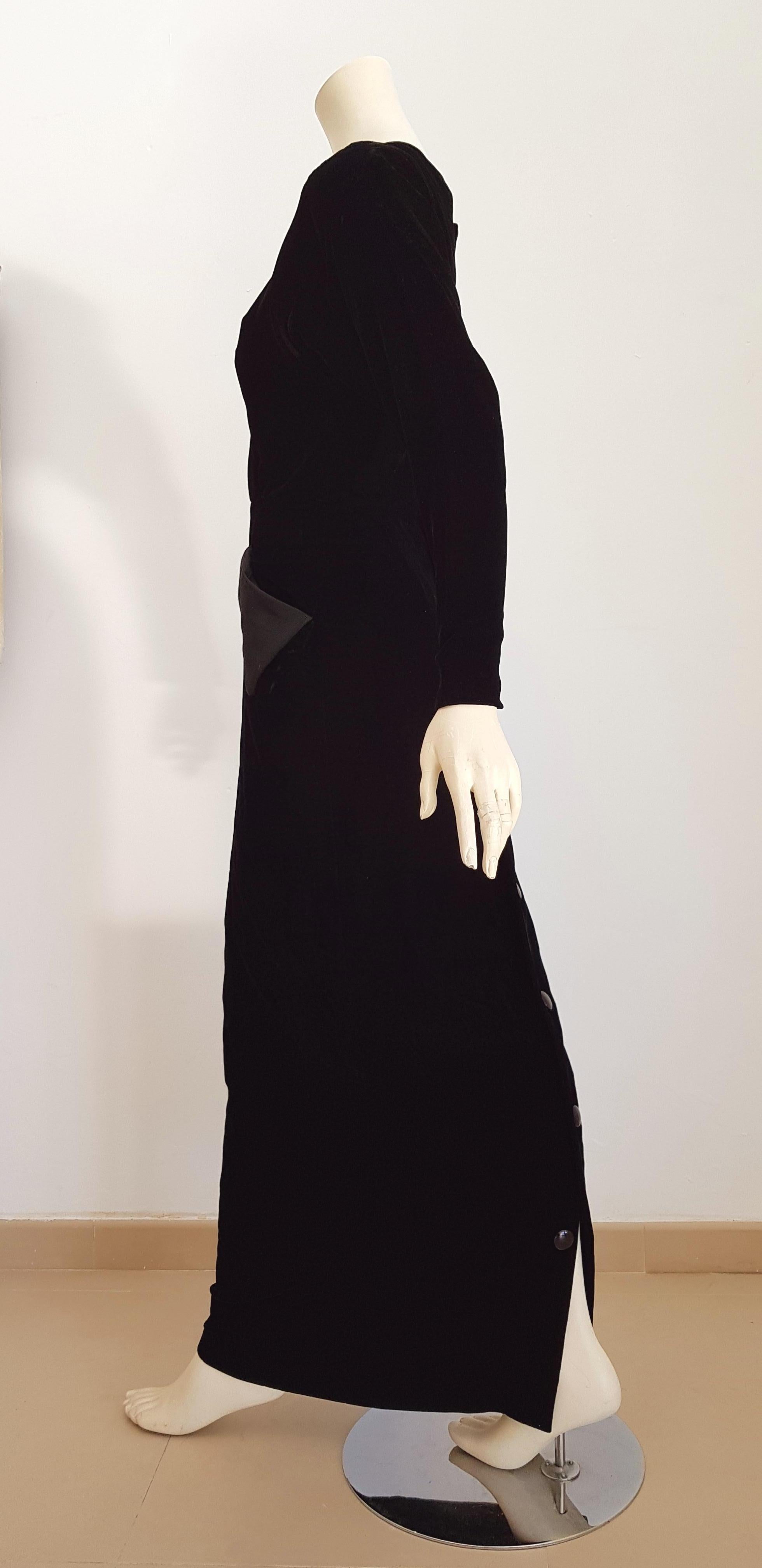 Christian DIOR Couture, black, cotton, velvet silk, pockets gown - Unworn, New In New Condition In Somo (Santander), ES