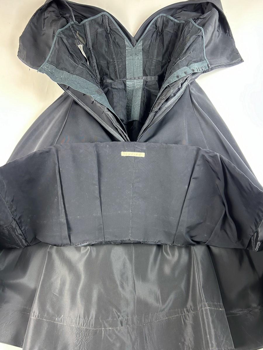 Christian Dior Couture black silk faille dress Named Sourire - AW 1956-1957 8