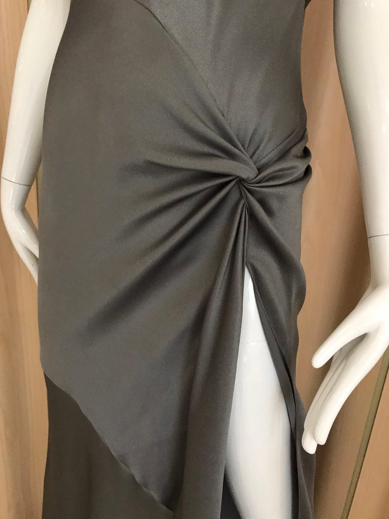 Christian Dior Couture Grey Silk Chiffon By John Galliano at 1stDibs