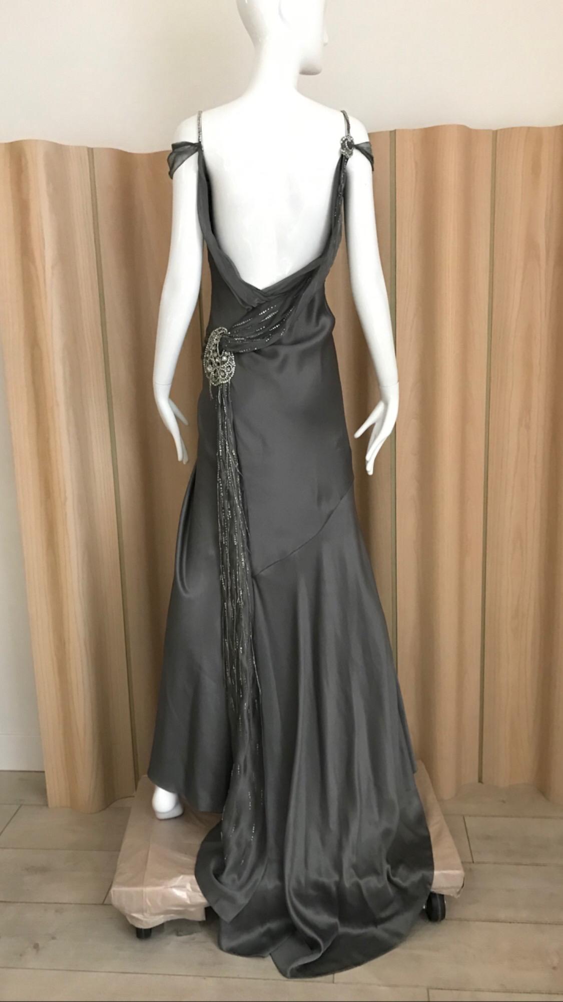 Christian Dior Couture Grey Silk Chiffon By John Galliano 3