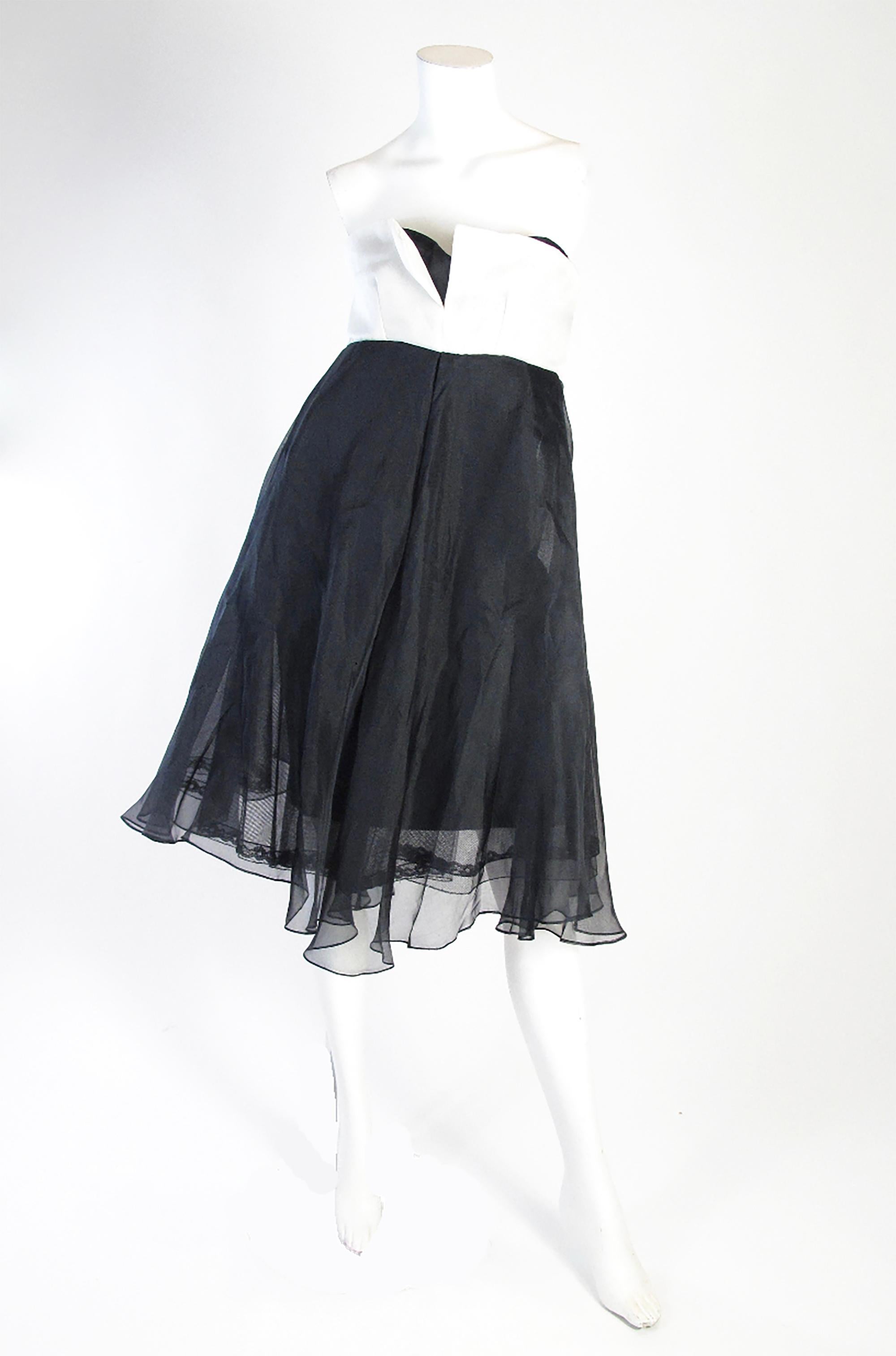 Black Christian Dior Couture Tuxedo Dress